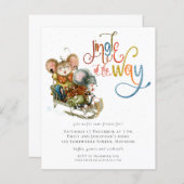 Papier Budget Mice Jingle Tout le chemin Noël Invitation (Devant / Derrière)