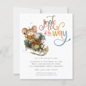 Papier Budget Mice Jingle Tout le chemin Noël Invitation (Devant)