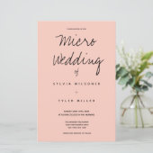 Papier Budget Micro Mariage rose noir Typographie (Debout devant)