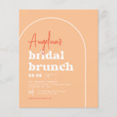 Papier Budget Mid Moderne Arc Rétro Fête des mariées Brun (Devant)