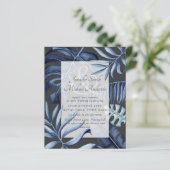 Papier Budget Midnight Blue Leaf Mariage Ampersand (Debout devant)