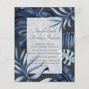 Papier Budget Midnight Blue Leaf Mariage Ampersand