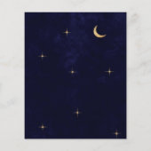 Papier BUDGET Midnight Celestie Gold Moon étoiles Mariage (Dos)