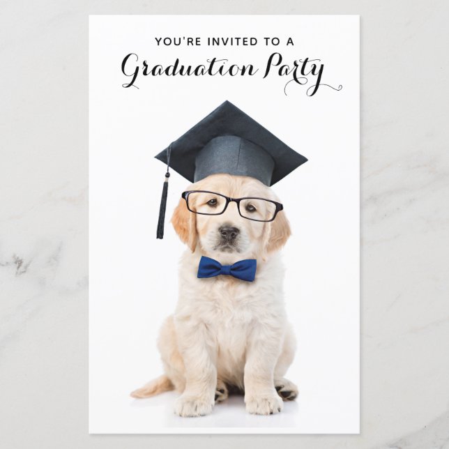 Papier Budget mignon Chien Chien Chien Graduate Graduate  (Devant)