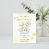 Papier Budget mignon éléphant sur le baby shower de la fi (Debout devant)