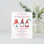 Papier Budget mignon Gnomes Noël Fête Invitation (Debout devant)