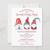 Papier Budget mignon Gnomes Noël Fête Invitation (Devant)
