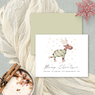 Papier Budget mignon renne de patinage Joyeux Noël
