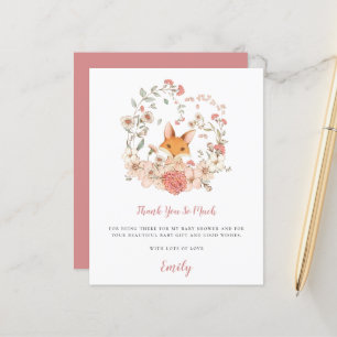 Papier Budget migre Fox Coral Baby shower Merci