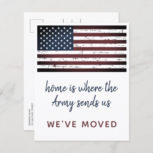 Papier Budget Militaire PCS Déménagement Nous avons dépla (Devant / Derrière)