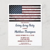 Papier Budget Military Going Away Party Flag Invitation (Devant)