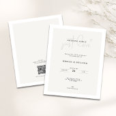 Papier Budget Mimimal Beige QR-code Nothing Fancy Wedding