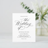 Papier BUDGET Minimal Élégant Mariage de calligraphie noi (Debout devant)