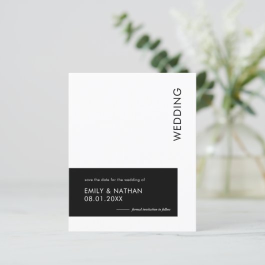 Papier Budget Minimal Geo Bold Black White Enregistrer La (Debout devant)