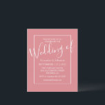 Papier Budget minimal Invitations de mariage moderne<br><div class="desc">Invitation vos invités à célébrer votre jour de mariage, avec ces invitations de mariage modernes minimes. Doté d'une bordure blanche autour d'un élégant modèle mariage, il est facile de customiser. Incorporez ces invitations de mariage élégantes de typographie dans votre propre jeu de couleurs en cliquant sur la personnaliser de lien...</div>
