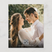 Papier BUDGET Minimal Lovely Heart Photo QR Code Mariage (Dos)