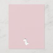 Papier BUDGET Minimal Rose Girl Dinosaur fête d'anniversa (Dos)