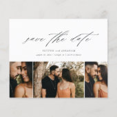 Papier Budget Minimal Script 3 Photo Save The Date (Devant)