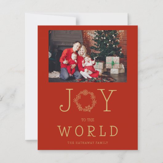 Papier Budget Minimal Snowflakes Joy To The World (Devant)