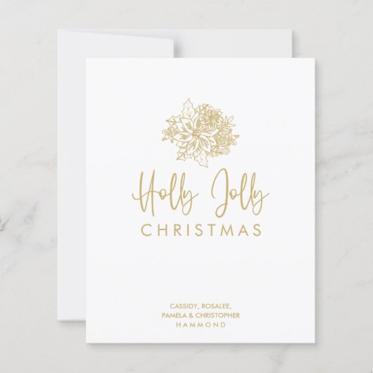 Papier Budget Minimalist Christmas Bouquet Script (Devant)