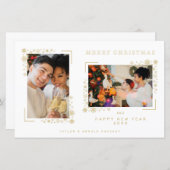 Papier Budget Minimalist Christmas Snowflakes 2 Photos (Devant / Derrière)