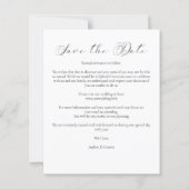 Papier Budget Minimalist Modern Typography Wedding Photo (Dos)