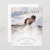 Papier Budget Minimalist Modern Typography Wedding Photo (Devant / Derrière)