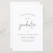 Papier BUDGET Minimaliste 2024 Graduation Enregistrer La (Devant / Derrière)