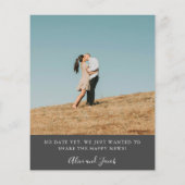 Papier Budget Minimaliste 2 Fiançailles photo Faire-part (Dos)