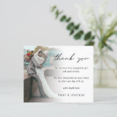 Papier Budget Minimaliste Ajoutez votre Merci Mariage pho (Debout devant)