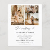 Papier Budget Minimaliste Élégant Mariage d'arche photo (Dos)