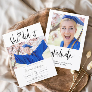 Papier Budget Minimaliste Elle L'A Fait Graduation Party