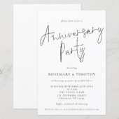 Papier Budget Minimaliste Mariage Anniversaire Invitation (Devant / Derrière)