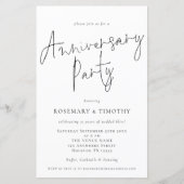 Papier Budget Minimaliste Mariage Anniversaire Invitation (Devant)