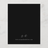 Papier Budget Minimaliste Mariage simple - Noir (Dos)