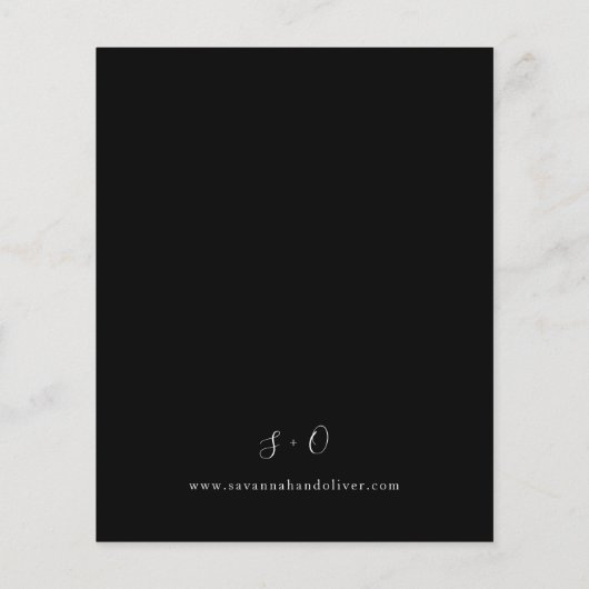 Papier Budget Minimaliste Mariage simple - Noir (Dos)