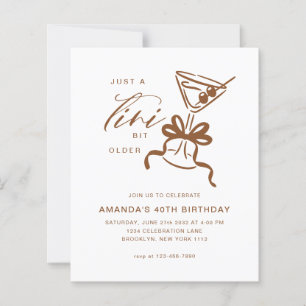 Papier BUDGET Minimaliste Martini Brun Anniversaire