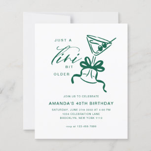 Papier BUDGET Minimaliste Martini Vert Anniversaire