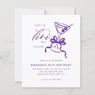 Papier BUDGET Minimaliste Martini Violet Anniversaire