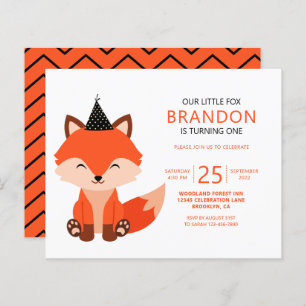 Papier Budget minimaliste mignon Little Fox Zigzag Annive