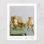 Papier Budget minimaliste Noël | Photo de script simple (Devant)