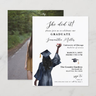 Papier Budget Minimaliste Photo Elle L'A Fait Diplôme