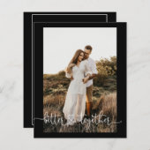 Papier Budget Minimaliste Photo Moderne Enregistrer La Da (Devant / Derrière)