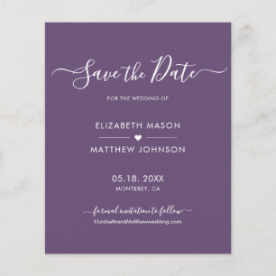 Papier Budget Minimaliste Script Purple Enregistrer La Da