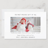 Papier Budget Minimaliste Statistiques Nouveau-Né Noël Ph (Devant)