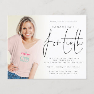 Papier Budget minimaliste superposition photo 40e anniver