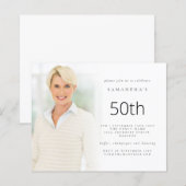Papier Budget minimaliste superposition photo 50e anniver (Devant / Derrière)