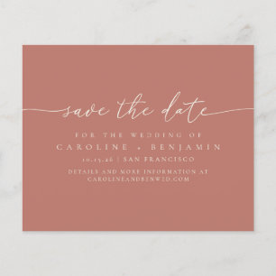 Papier Budget Minimaliste Terracotta Script Enregistrer L