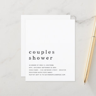 Papier Budget Minimaliste Texte Couples Invitation de dou