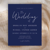 Papier Budget minimum Faire-part de mariage de script ble